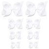 image:imageOaoleer 8PCS Hair Bows for Girls Green Grosgrain Ribbon Boutique Bow Alligator Clips Hair Accessories for Toddlers Little Girls Kids 8inch 6inch 45inch 3inch in PairWhite