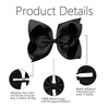 image:imageOaoleer 8PCS Hair Bows for Girls Green Grosgrain Ribbon Boutique Bow Alligator Clips Hair Accessories for Toddlers Little Girls Kids 8inch 6inch 45inch 3inch in PairBlack