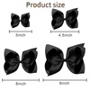 image:imageOaoleer 8PCS Hair Bows for Girls Green Grosgrain Ribbon Boutique Bow Alligator Clips Hair Accessories for Toddlers Little Girls Kids 8inch 6inch 45inch 3inch in PairBlack