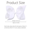 image:imageOaoleer 8PCS Hair Bows for Girls Green Grosgrain Ribbon Boutique Bow Alligator Clips Hair Accessories for Toddlers Little Girls Kids 8inch 6inch 45inch 3inch in PairWhite