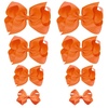 image:imageOaoleer 8PCS Hair Bows for Girls Green Grosgrain Ribbon Boutique Bow Alligator Clips Hair Accessories for Toddlers Little Girls Kids 8inch 6inch 45inch 3inch in PairOrange