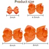 image:imageOaoleer 8PCS Hair Bows for Girls Green Grosgrain Ribbon Boutique Bow Alligator Clips Hair Accessories for Toddlers Little Girls Kids 8inch 6inch 45inch 3inch in PairOrange