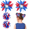 image:imageOAOLEER 4th of July American Flag Hair Bow Clips Blue White Red Grosgrain Ribbon Alligator Bow Kids Girls Women Hair Accessories For Party Supplies Red White BlueBlue White RedB