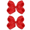 image:imageOaoleer 2 PCS Hair Bows for Girls Red Grosgrain Ribbon Bow Alligator Clip Hair Accessories for Girls Infants Toddlers Kids Teens Children RedRed