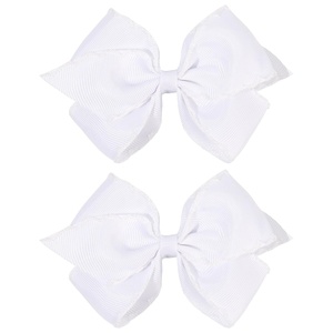 image:imageOAOLEER 5 2PCS Hair Bows for Girls Purple Grosgrain Ribbon Bows Hair Alligator Clips Hair Accessories for Girls Infants Toddlers Kids Teens Children PurpleWhite