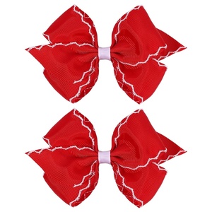 image:imageOAOLEER 5 2PCS Hair Bows for Girls Purple Grosgrain Ribbon Bows Hair Alligator Clips Hair Accessories for Girls Infants Toddlers Kids Teens Children PurpleRed