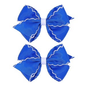 image:imageOAOLEER 5 2PCS Hair Bows for Girls Purple Grosgrain Ribbon Bows Hair Alligator Clips Hair Accessories for Girls Infants Toddlers Kids Teens Children PurpleBlue