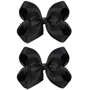 image:imageOaoleer 2 PCS Hair Bows for Girls Red Grosgrain Ribbon Bow Alligator Clip Hair Accessories for Girls Infants Toddlers Kids Teens Children RedBlack