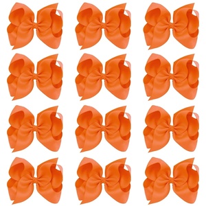 image:imageOaoleer 8PCS Hair Bows for Girls Green Grosgrain Ribbon Boutique Bow Alligator Clips Hair Accessories for Toddlers Little Girls Kids 8inch 6inch 45inch 3inch in PairOrange