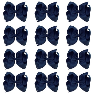 image:imageOaoleer 8PCS Hair Bows for Girls Green Grosgrain Ribbon Boutique Bow Alligator Clips Hair Accessories for Toddlers Little Girls Kids 8inch 6inch 45inch 3inch in PairNavy Blue