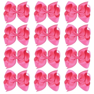 image:imageOaoleer 8PCS Hair Bows for Girls Green Grosgrain Ribbon Boutique Bow Alligator Clips Hair Accessories for Toddlers Little Girls Kids 8inch 6inch 45inch 3inch in PairHot Pink