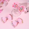 image:imageOAOLEER 1 PCS White Bow Headbands for Girls with 2 PCS White Hair Bow ClipsCandy Tulle Hairbands Girls Hair Accessories for Birthday Party PromsPink