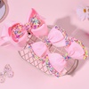image:imageOAOLEER 1 PCS White Bow Headbands for Girls with 2 PCS White Hair Bow ClipsCandy Tulle Hairbands Girls Hair Accessories for Birthday Party PromsPink