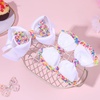image:imageOAOLEER 1 PCS White Bow Headbands for Girls with 2 PCS White Hair Bow ClipsCandy Tulle Hairbands Girls Hair Accessories for Birthday Party PromsWhite