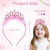 image:imageOAOLEER 4 PCS Princess Crown Headbands for Girls Flower Butterfly Head bandsRhinestone Tulle Hairbands for Girls Toddler Tiara Crown Hair Accessories for Birthday Party Proms