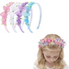 image:imageOAOLEER Headband for Girls Flower Girl HeadpieceFlower Butterfly Headbands Floral Hair Bands Non Slip Hoops Accessories for Girls Toddlers Kids Teens Children