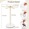 image:imageOAOLEER Necklace Holder Display Rotating Jewelry Stand Gold Metal Necklace Organizer Hanging Jewelry Display for Vendors Bracelet Keychain Storage for WomenGirls