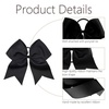 image:image16PCS 8 Large Cheer Hair Bows Ponytail Holder Elastic Band Handmade for Cheerleading Teen Girls College Sports Royal blueRed 1 Count Pack of 16Black