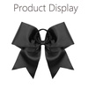image:image16PCS 8 Large Cheer Hair Bows Ponytail Holder Elastic Band Handmade for Cheerleading Teen Girls College Sports Royal blueRed 1 Count Pack of 16Black