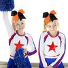 image:image16PCS 8 Large Cheer Hair Bows Ponytail Holder Elastic Band Handmade for Cheerleading Teen Girls College Sports Royal blueRed 1 Count Pack of 16BlackOrange
