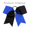 image:image16PCS 8 Large Cheer Hair Bows Ponytail Holder Elastic Band Handmade for Cheerleading Teen Girls College Sports Royal blueRed 1 Count Pack of 16BlackRoyal