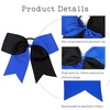 image:image16PCS 8 Large Cheer Hair Bows Ponytail Holder Elastic Band Handmade for Cheerleading Teen Girls College Sports Royal blueRed 1 Count Pack of 16BlackRoyal