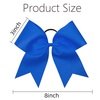 image:image16PCS 8 Large Cheer Hair Bows Ponytail Holder Elastic Band Handmade for Cheerleading Teen Girls College Sports Royal blueRed 1 Count Pack of 16Blue