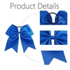 image:image16PCS 8 Large Cheer Hair Bows Ponytail Holder Elastic Band Handmade for Cheerleading Teen Girls College Sports Royal blueRed 1 Count Pack of 16Blue