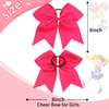image:image16PCS 8 Large Cheer Hair Bows Ponytail Holder Elastic Band Handmade for Cheerleading Teen Girls College Sports Royal blueRed 1 Count Pack of 16Dark Rose