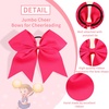 image:image16PCS 8 Large Cheer Hair Bows Ponytail Holder Elastic Band Handmade for Cheerleading Teen Girls College Sports Royal blueRed 1 Count Pack of 16Dark Rose