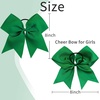image:image16PCS 8 Large Cheer Hair Bows Ponytail Holder Elastic Band Handmade for Cheerleading Teen Girls College Sports Royal blueRed 1 Count Pack of 16Forest Green