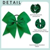 image:image16PCS 8 Large Cheer Hair Bows Ponytail Holder Elastic Band Handmade for Cheerleading Teen Girls College Sports Royal blueRed 1 Count Pack of 16Forest Green