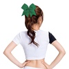 image:image16PCS 8 Large Cheer Hair Bows Ponytail Holder Elastic Band Handmade for Cheerleading Teen Girls College Sports Royal blueRed 1 Count Pack of 16Forest Green
