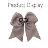 image:image16PCS 8 Large Cheer Hair Bows Ponytail Holder Elastic Band Handmade for Cheerleading Teen Girls College Sports Royal blueRed 1 Count Pack of 16Gray