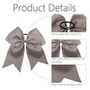 image:image16PCS 8 Large Cheer Hair Bows Ponytail Holder Elastic Band Handmade for Cheerleading Teen Girls College Sports Royal blueRed 1 Count Pack of 16Gray