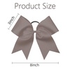 image:image16PCS 8 Large Cheer Hair Bows Ponytail Holder Elastic Band Handmade for Cheerleading Teen Girls College Sports Royal blueRed 1 Count Pack of 16Gray