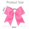 image:image16PCS 8 Large Cheer Hair Bows Ponytail Holder Elastic Band Handmade for Cheerleading Teen Girls College Sports Royal blueRed 1 Count Pack of 16Hot Pink