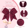 image:image16PCS 8 Large Cheer Hair Bows Ponytail Holder Elastic Band Handmade for Cheerleading Teen Girls College Sports Royal blueRed 1 Count Pack of 16Maroon
