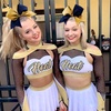 image:image16PCS 8 Large Cheer Hair Bows Ponytail Holder Elastic Band Handmade for Cheerleading Teen Girls College Sports Royal blueRed 1 Count Pack of 16NavyGold