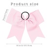 image:image16PCS 8 Large Cheer Hair Bows Ponytail Holder Elastic Band Handmade for Cheerleading Teen Girls College Sports Royal blueRed 1 Count Pack of 16Pink