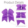 image:image16PCS 8 Large Cheer Hair Bows Ponytail Holder Elastic Band Handmade for Cheerleading Teen Girls College Sports Royal blueRed 1 Count Pack of 16Purple