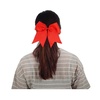 image:image16PCS 8 Large Cheer Hair Bows Ponytail Holder Elastic Band Handmade for Cheerleading Teen Girls College Sports Royal blueRed 1 Count Pack of 16Red