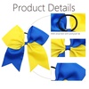 image:image16PCS 8 Large Cheer Hair Bows Ponytail Holder Elastic Band Handmade for Cheerleading Teen Girls College Sports Royal blueRed 1 Count Pack of 16Royal BlueYellow
