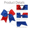 image:image16PCS 8 Large Cheer Hair Bows Ponytail Holder Elastic Band Handmade for Cheerleading Teen Girls College Sports Royal blueRed 1 Count Pack of 16Royal blueRed