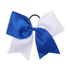image:image16PCS 8 Large Cheer Hair Bows Ponytail Holder Elastic Band Handmade for Cheerleading Teen Girls College Sports Royal blueRed 1 Count Pack of 16Royal blueWhite