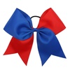 image:image16PCS 8 Large Cheer Hair Bows Ponytail Holder Elastic Band Handmade for Cheerleading Teen Girls College Sports Royal blueRed 1 Count Pack of 16Royal blueRed