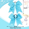 image:image16PCS 8 Large Cheer Hair Bows Ponytail Holder Elastic Band Handmade for Cheerleading Teen Girls College Sports Royal blueRed 1 Count Pack of 16Sky Blue