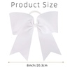 image:image16PCS 8 Large Cheer Hair Bows Ponytail Holder Elastic Band Handmade for Cheerleading Teen Girls College Sports Royal blueRed 1 Count Pack of 16White  Big Bows