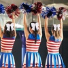 image:image16PCS 8 Large Cheer Hair Bows Ponytail Holder Elastic Band Handmade for Cheerleading Teen Girls College Sports Royal blueRed 1 Count Pack of 16White  Big Bows