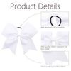 image:image16PCS 8 Large Cheer Hair Bows Ponytail Holder Elastic Band Handmade for Cheerleading Teen Girls College Sports Royal blueRed 1 Count Pack of 16White
